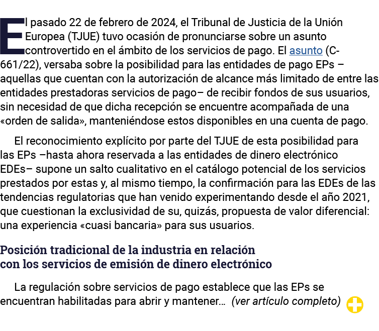 El pasado 22 de febrero de 2024, el Tribunal de Justicia de la Unión Europea (TJUE) tuvo ocasión de pronunciarse sobr   