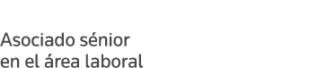 Raquel de la Viña Asociado sénior en el área laboral