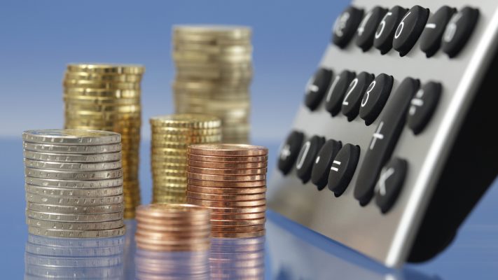 Monedas y calculadora