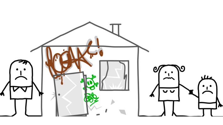 Dibujo casa ocupada