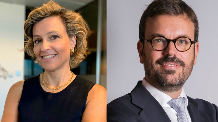 Magdalena Bertram, socia de ECIJA y asesora del Atlético de Madrid, y Ferrán Foix, socio de GA_P.