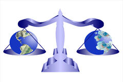 El derecho uniforme y la perspectiva del derecho internacional privado Una balanza con dos bolas del mundo