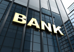 Edificio con la palabra Bank