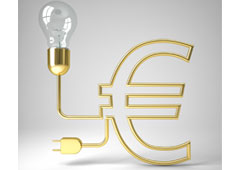 Bombilla y euro