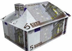 Casita y billetes