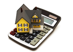 Documentos, casita y calculadora