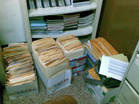 Documentos amontonados