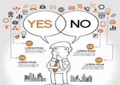 Muñeco con un yes y un no