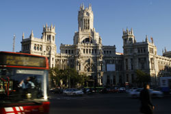 Vistas de el palacio de telecomunicaciones de madrid