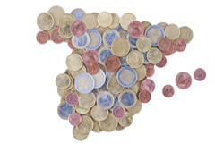 El mapa de España hecho con monedas de euro