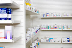 La publicidad de medicamentos y productos sanitarios dirigida al público Estanterías con medicamentos