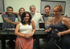 Izq. a dcha., Alfonso Fernández-Puebla, Evelyne Ameye, Delia Castaños, Eduardo Gómez de la Cruz, Jacobo García e Isabel Hoyos. Faltan Alberto Mata y Jorge López