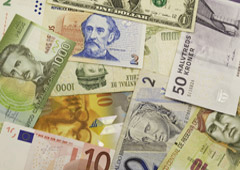 Billetes de diferentes monedas del mundo