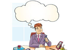 Promocionar o vender los servicios jurídicos Dibujo de una persona con un bocadillo de conversación