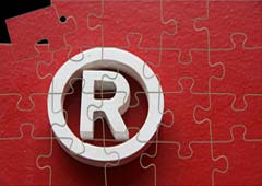 Puzzle del logo marca registrada