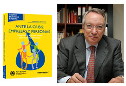Foto de Mariano Siminiani y la portada de su libro