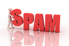 El correo basura o spam Palabra SPAM en rojo