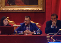 De izq a derecha, María Jesús Sande Mayo, especialista en Mediación Penal y Familiar, Antonio Berzal, vicepresidente de la Junta de Gobierno del Colegio de Graduados Sociales de Madrid y Jorge Carlos Alonso Villar, responsable de relaciones con Universida