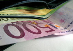 Billetes de euro.