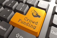 ¿Está el crowdfunding sujeto al IVA? Tecla con el texto crowfunding