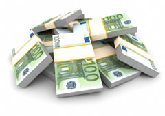 Fajos de billetes de cien euros