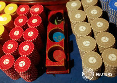 Fichas de juego de un casino