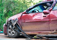 Un coche accidentado