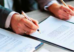 Firma de contrato