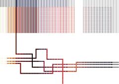 Líneas de colores simulando una red de líneas