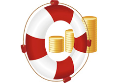 Salvavidas y monedas